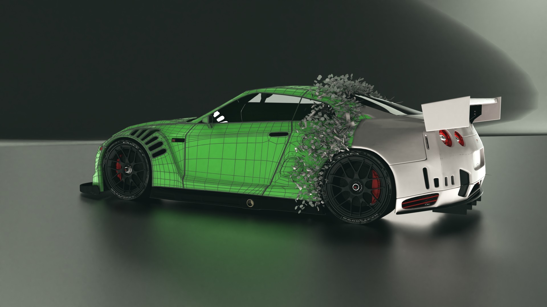 Daniel Dalcomuni - NIssan R35 peeled