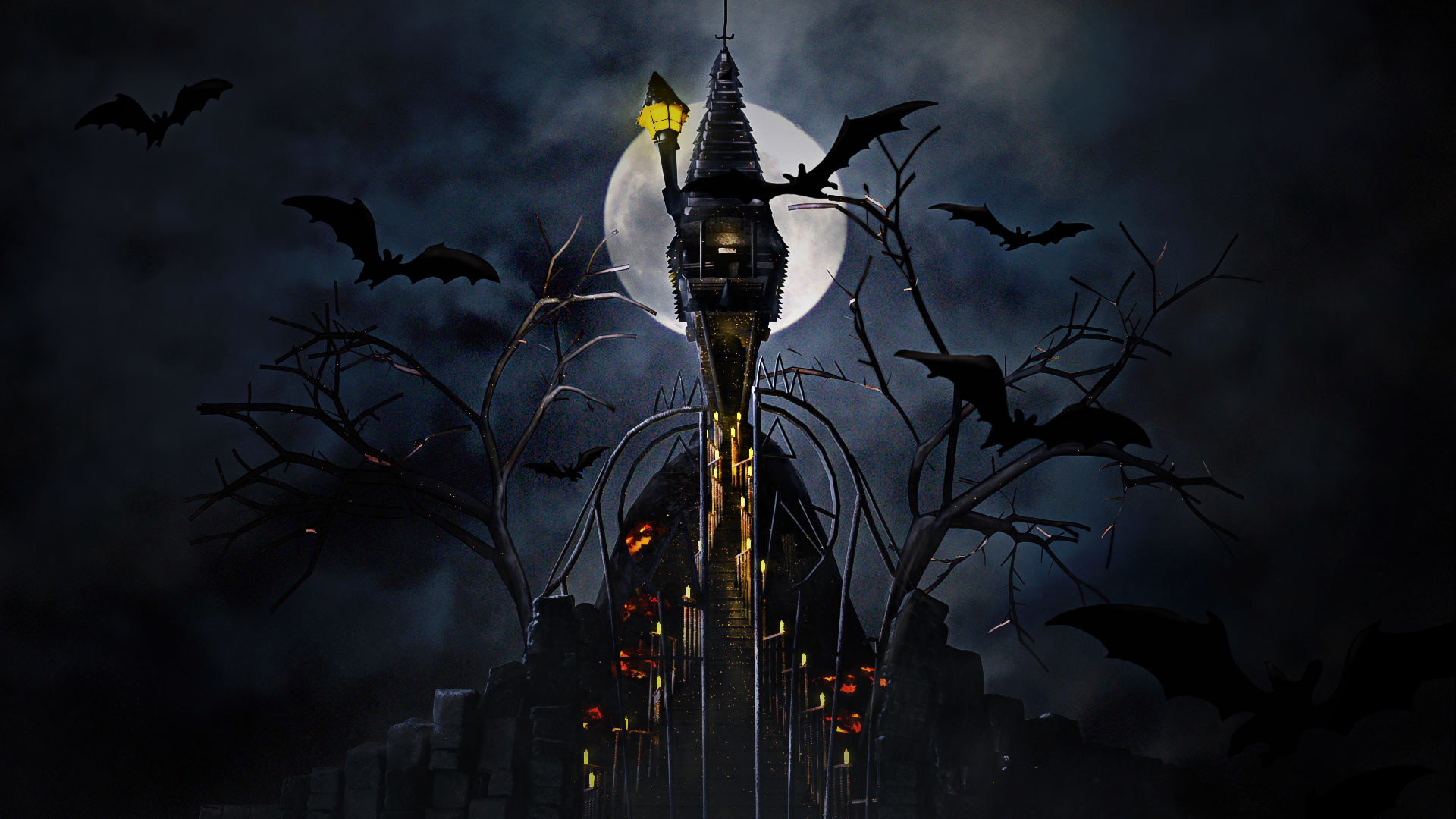 Artstation 3d Environment Modeling Jack Skellington S House