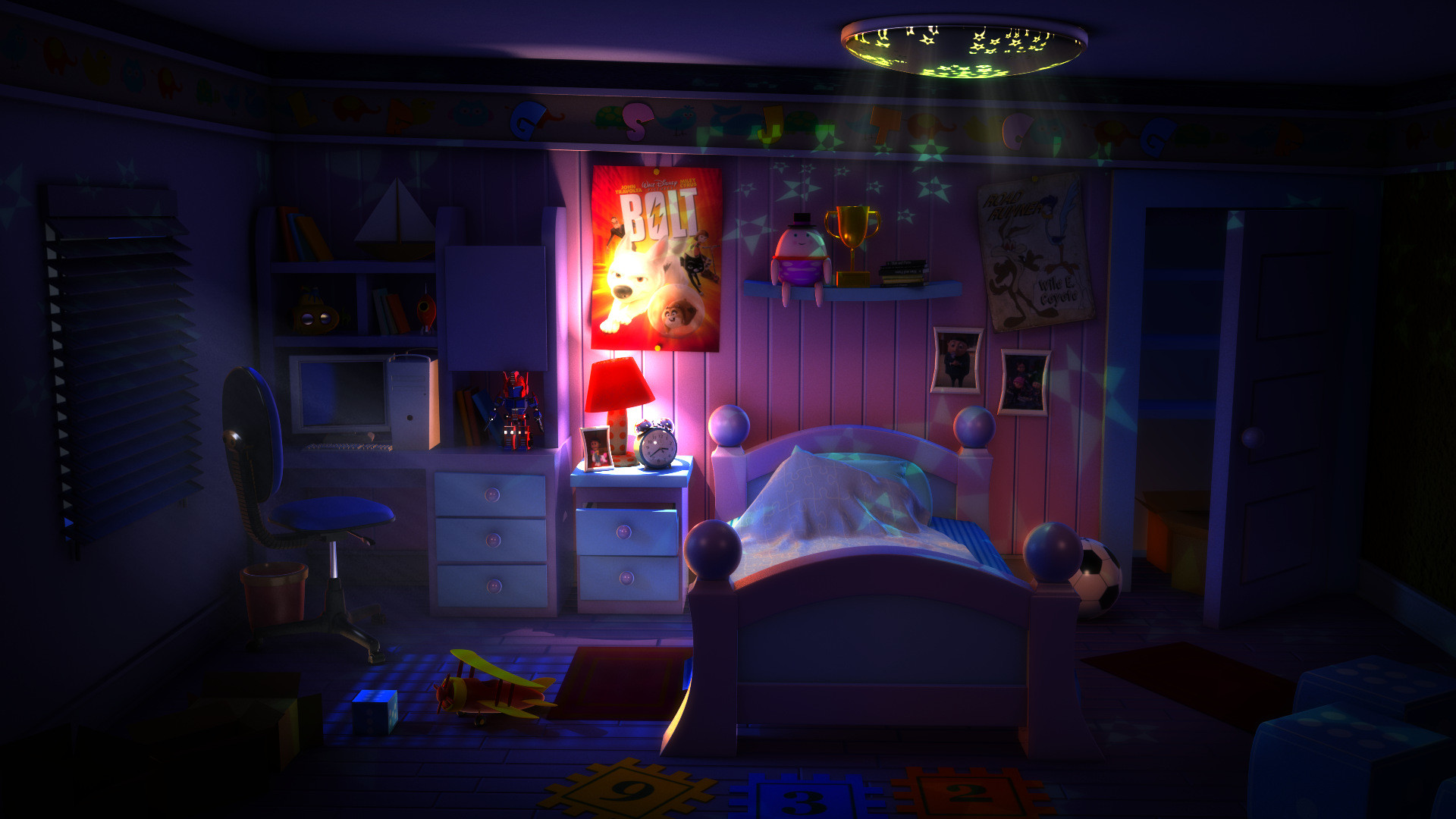 Surya Vaisakh kid room day and night mood