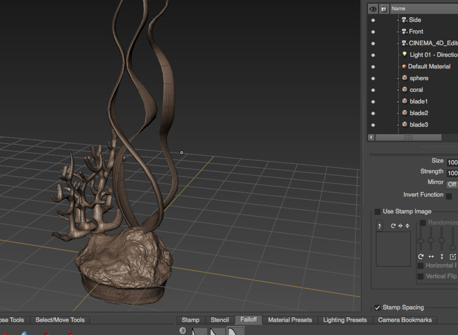 combining all models in Mudbox and adding details 