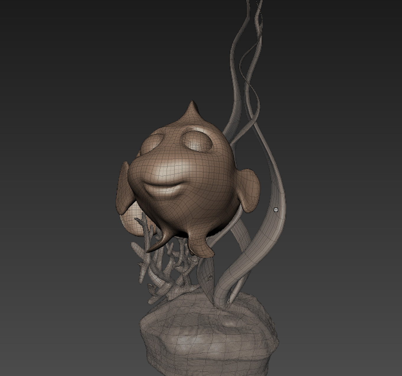 adding the fish and retouching weeds