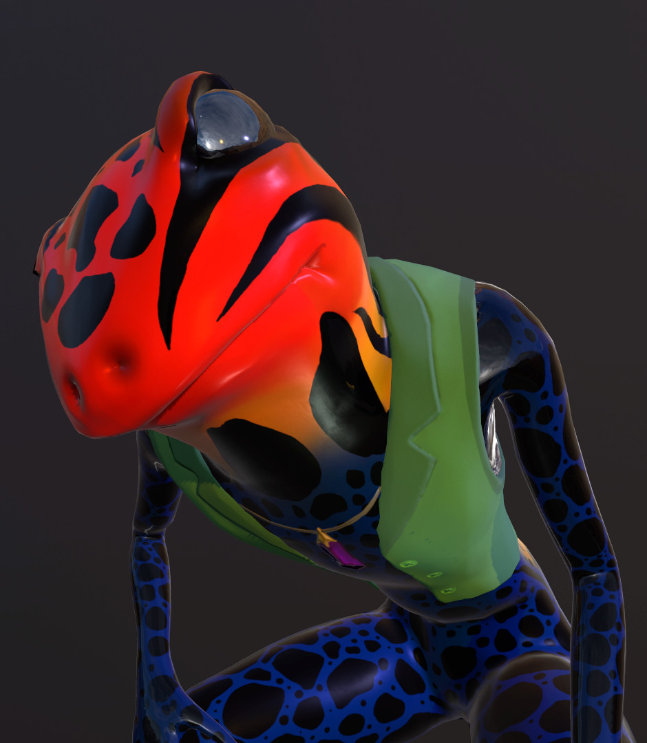 Low-poly face detail