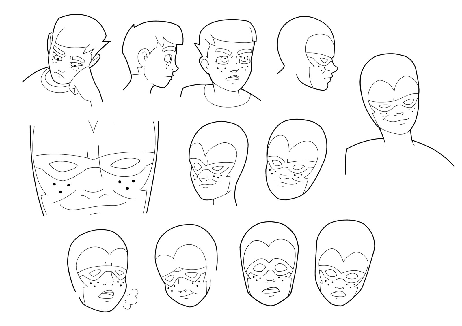 Kid Phantom Expression Reference Pack