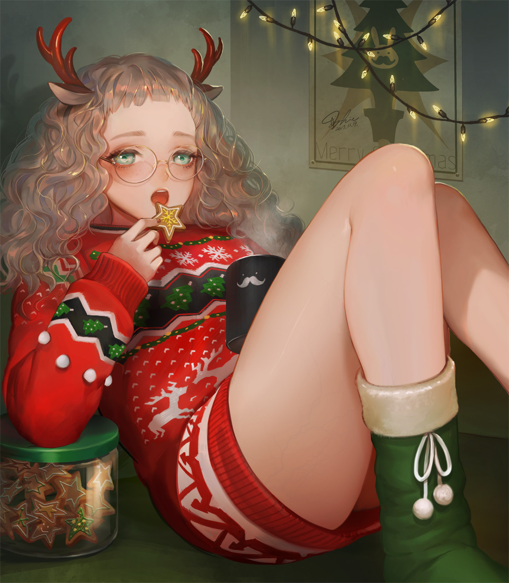 Anime girl sale christmas sweater