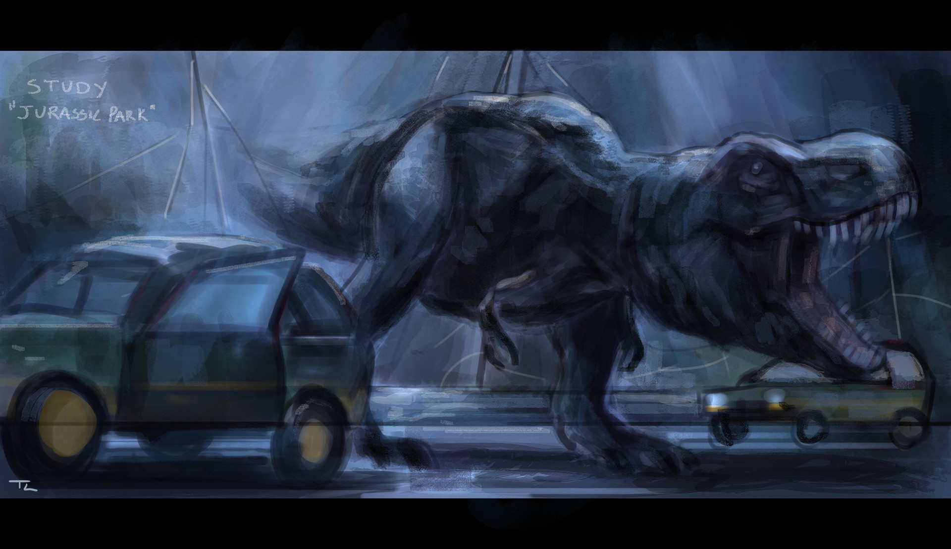 ArtStation - Study Painting - "Jurassic Park"