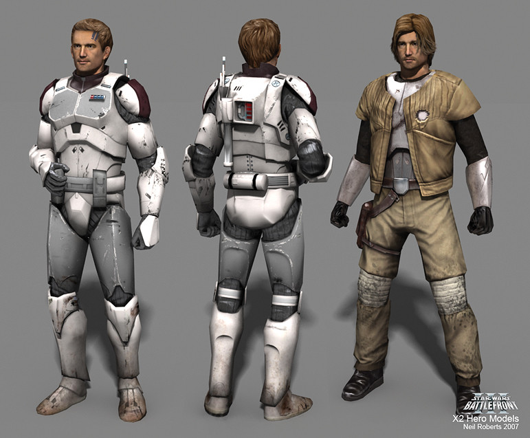 "X2" in-game character and progression variations for SWBFIII - 2007