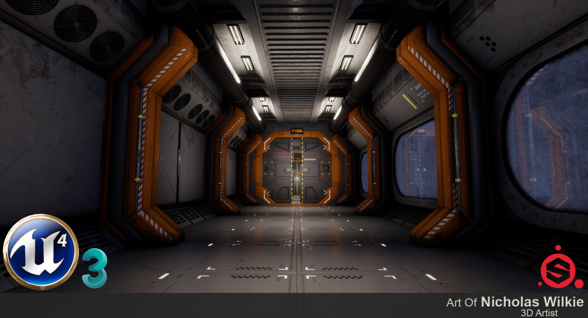 Artstation Modular Sci Fi Spacecraft Corridor Environment