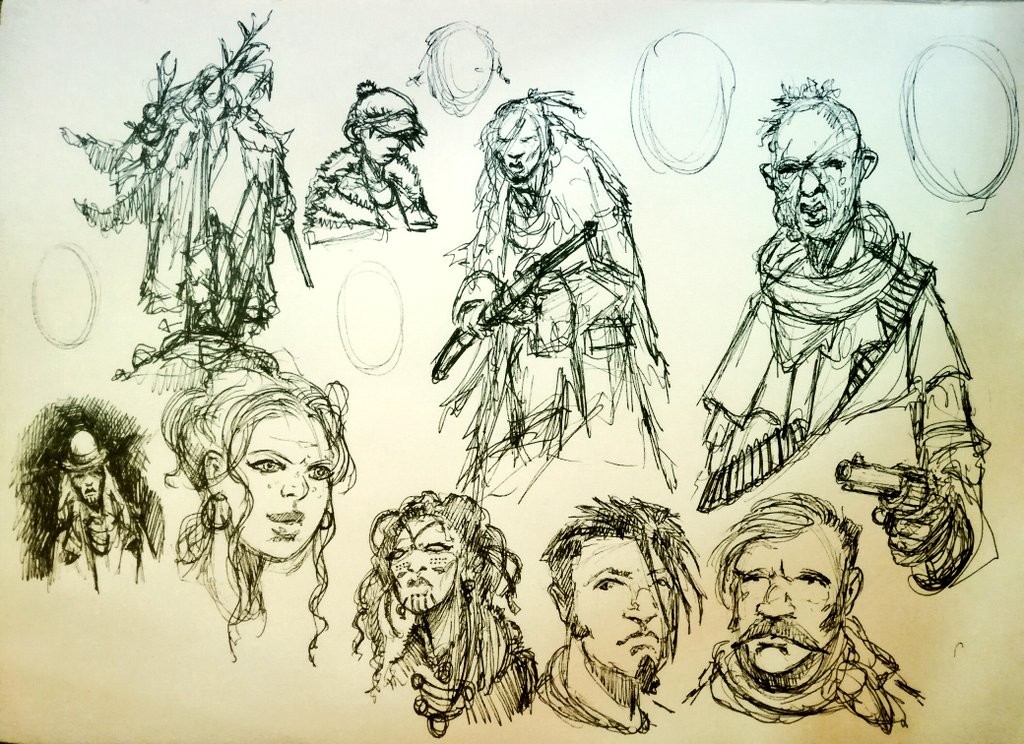...other character Sketches in progress.