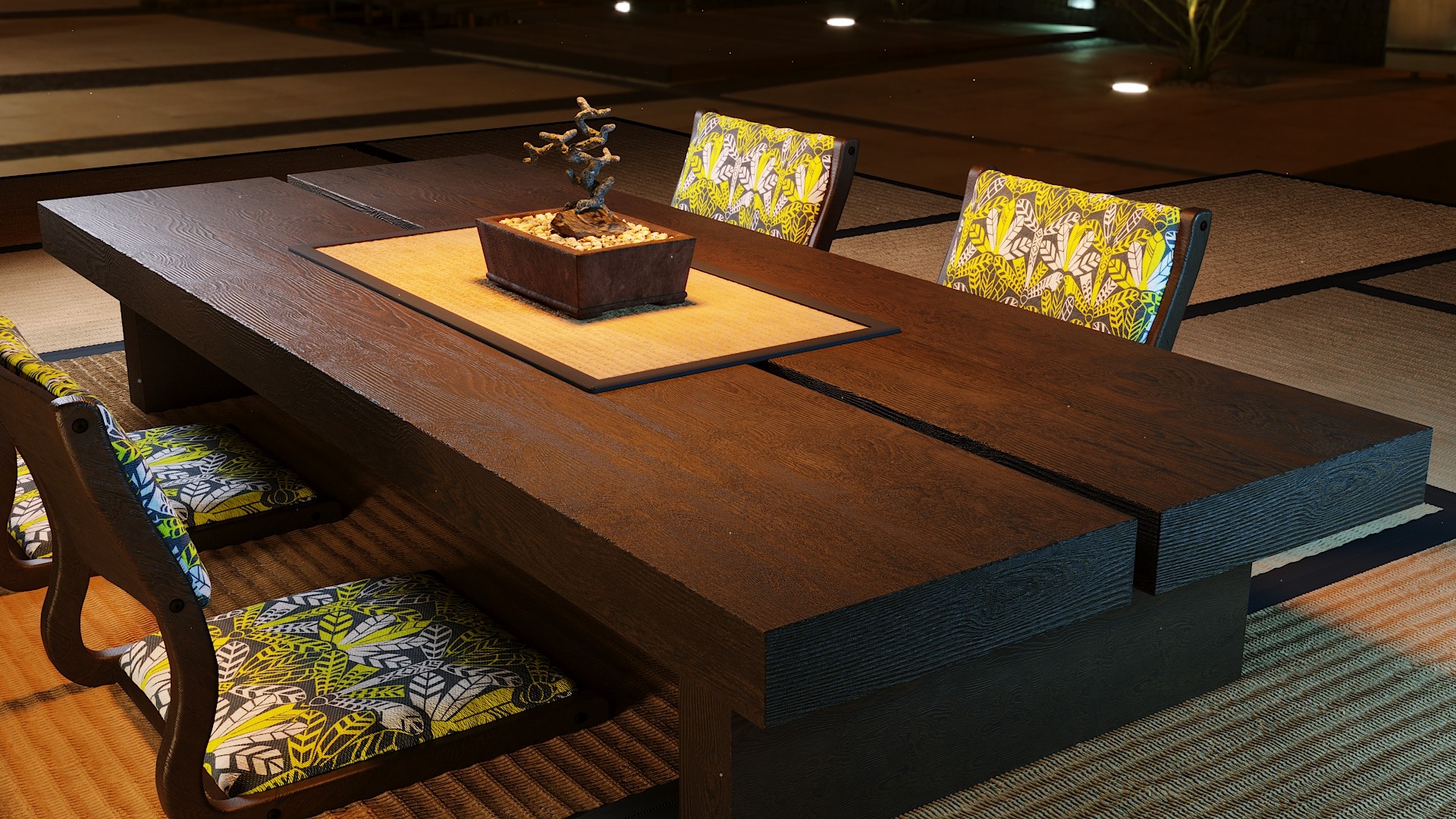 Artstation Japanese Style Floor Table Set Jussi Jantunen