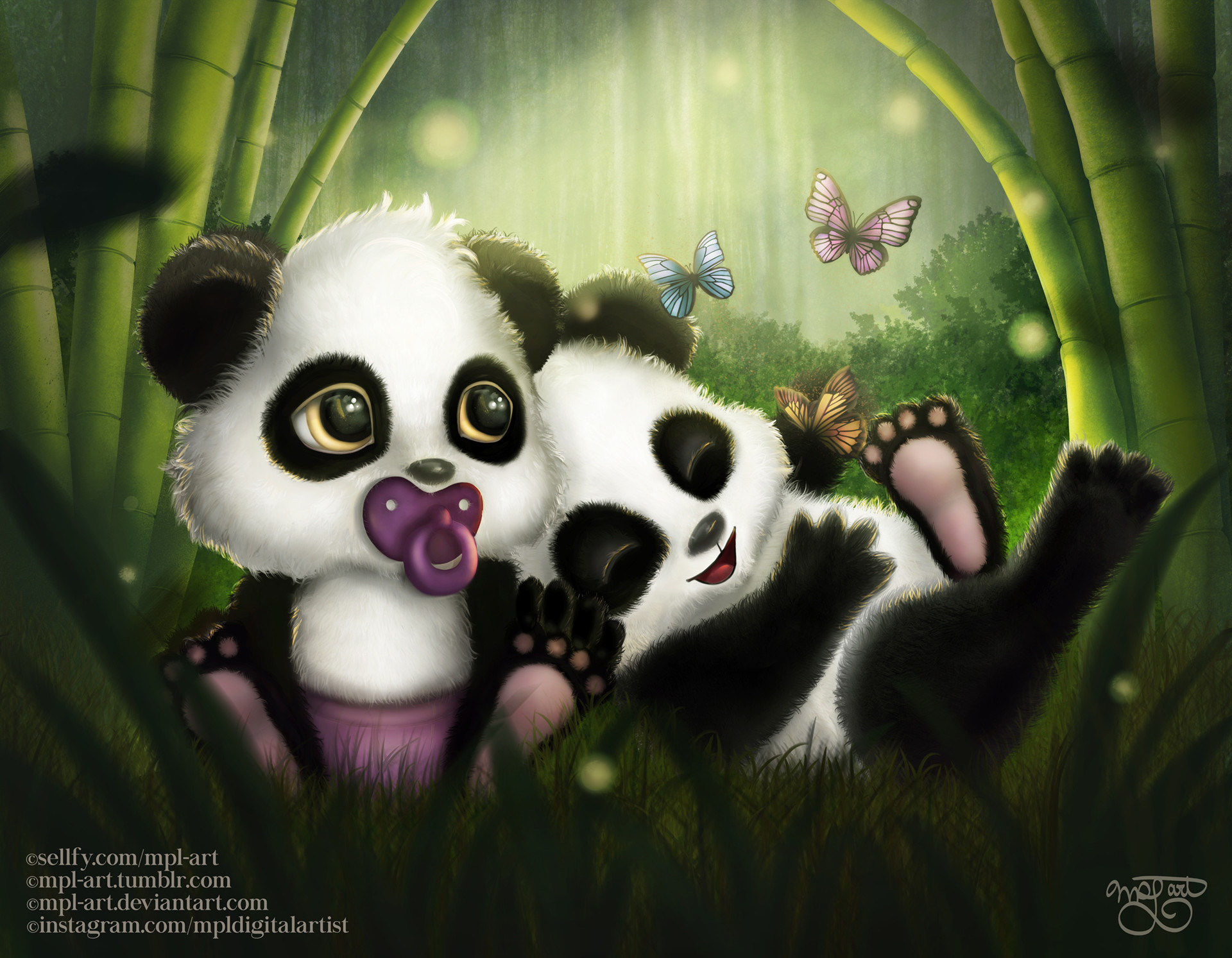 Mpl Art Baby Panda Bears