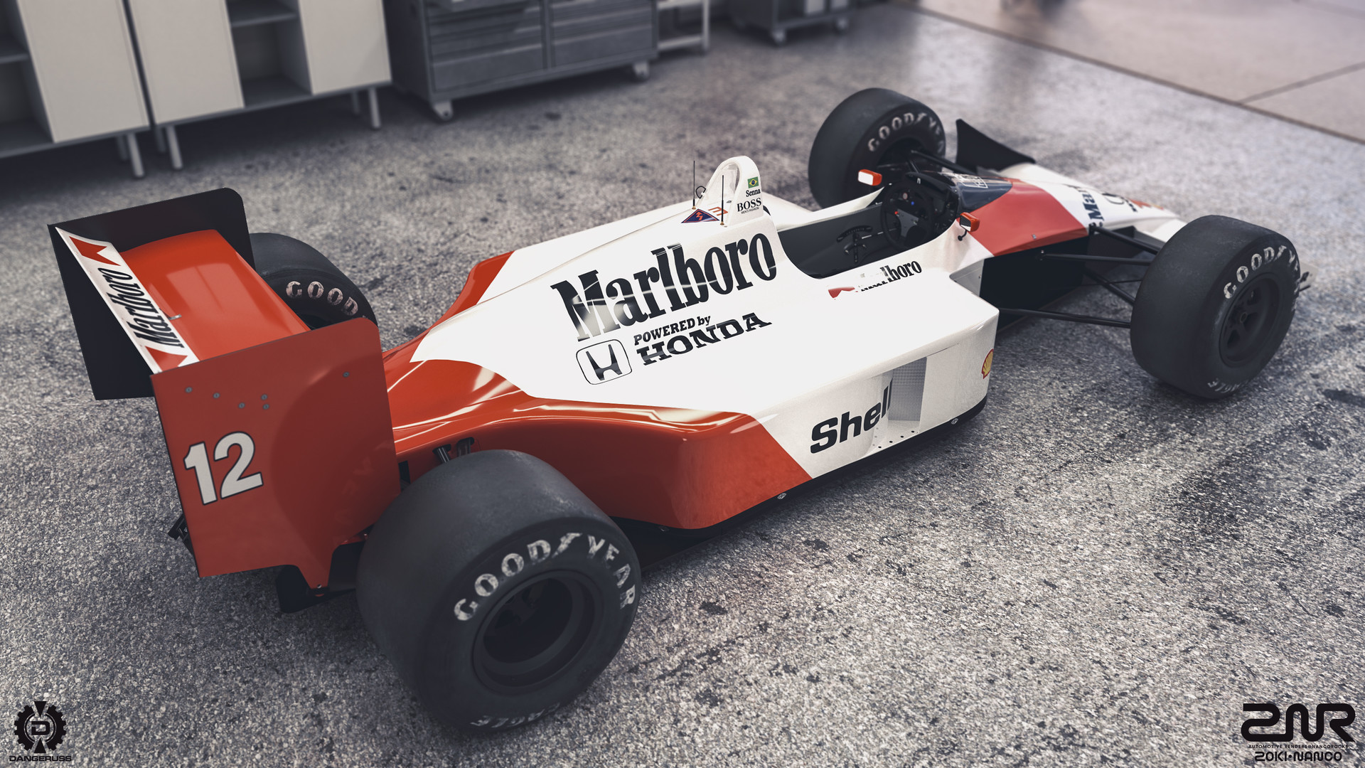 ArtStation - 1988 McLaren MP4/4 - Ayrton Senna -