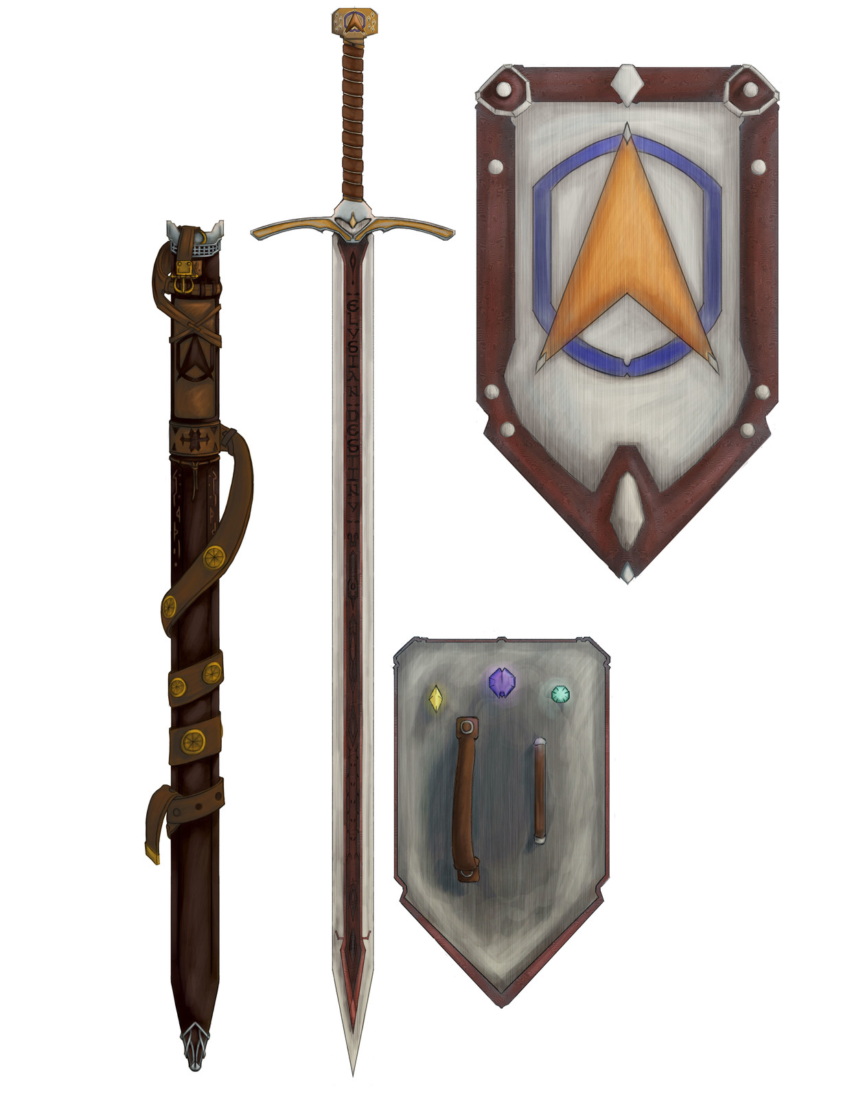 Sword and shield props 