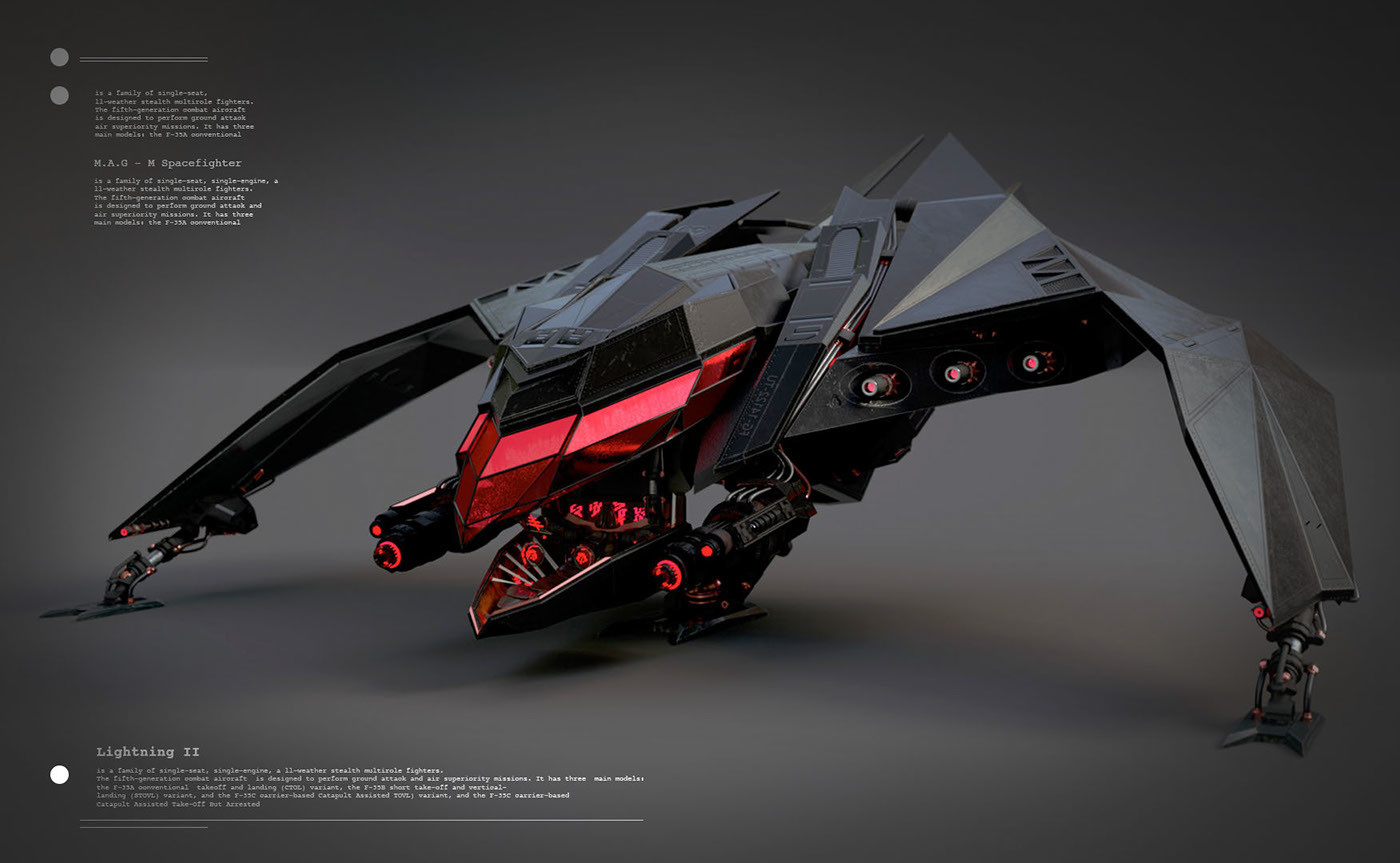 Artstation M A G M Spacefighter Lightning Ii Mitsi Studio
