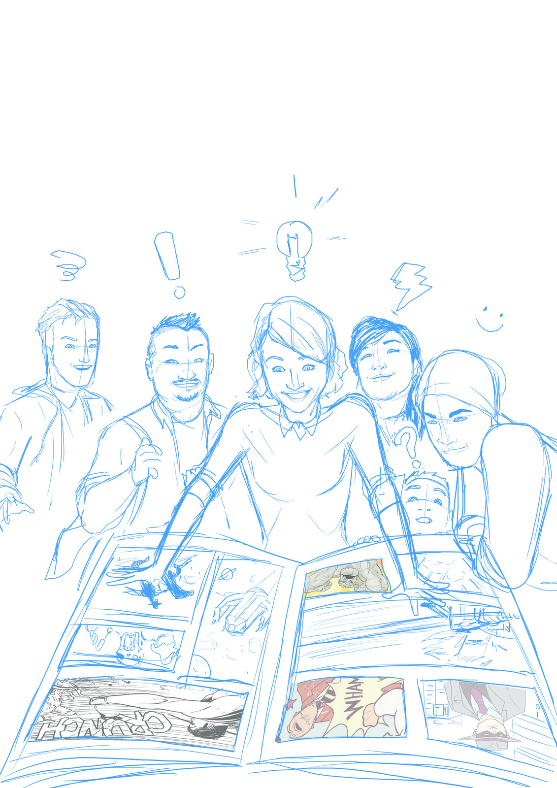 Cover Roughs (with inserts from other comics I worked on)