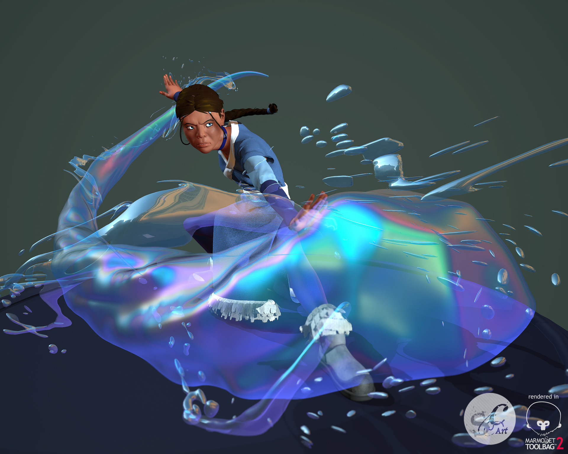ArtStation - Katara Waterbending Master