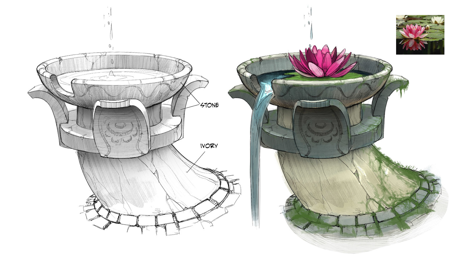Jungle Ruins fountain detail - Temple Run 2