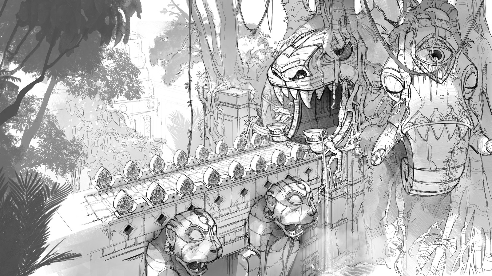 Jungle Ruins sketch - Temple Run 2