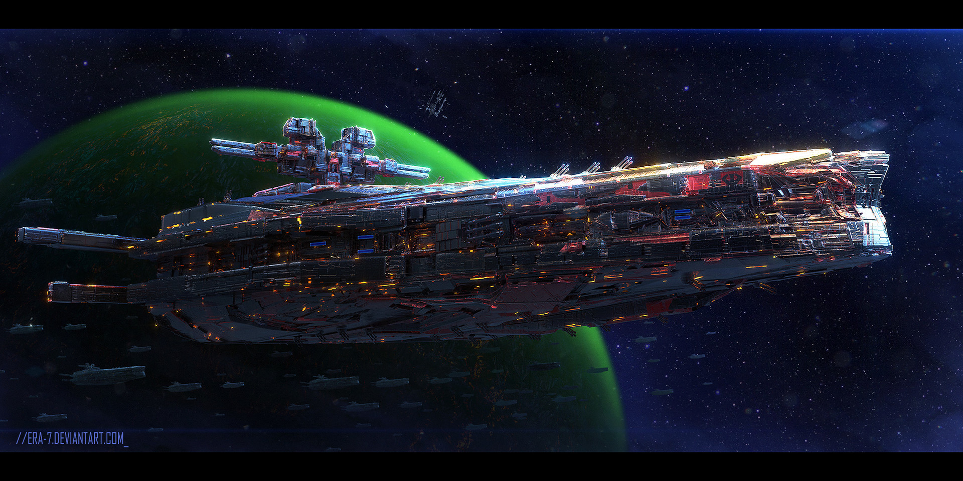 ArtStation - Spaceship Concept II, image size:1920x960