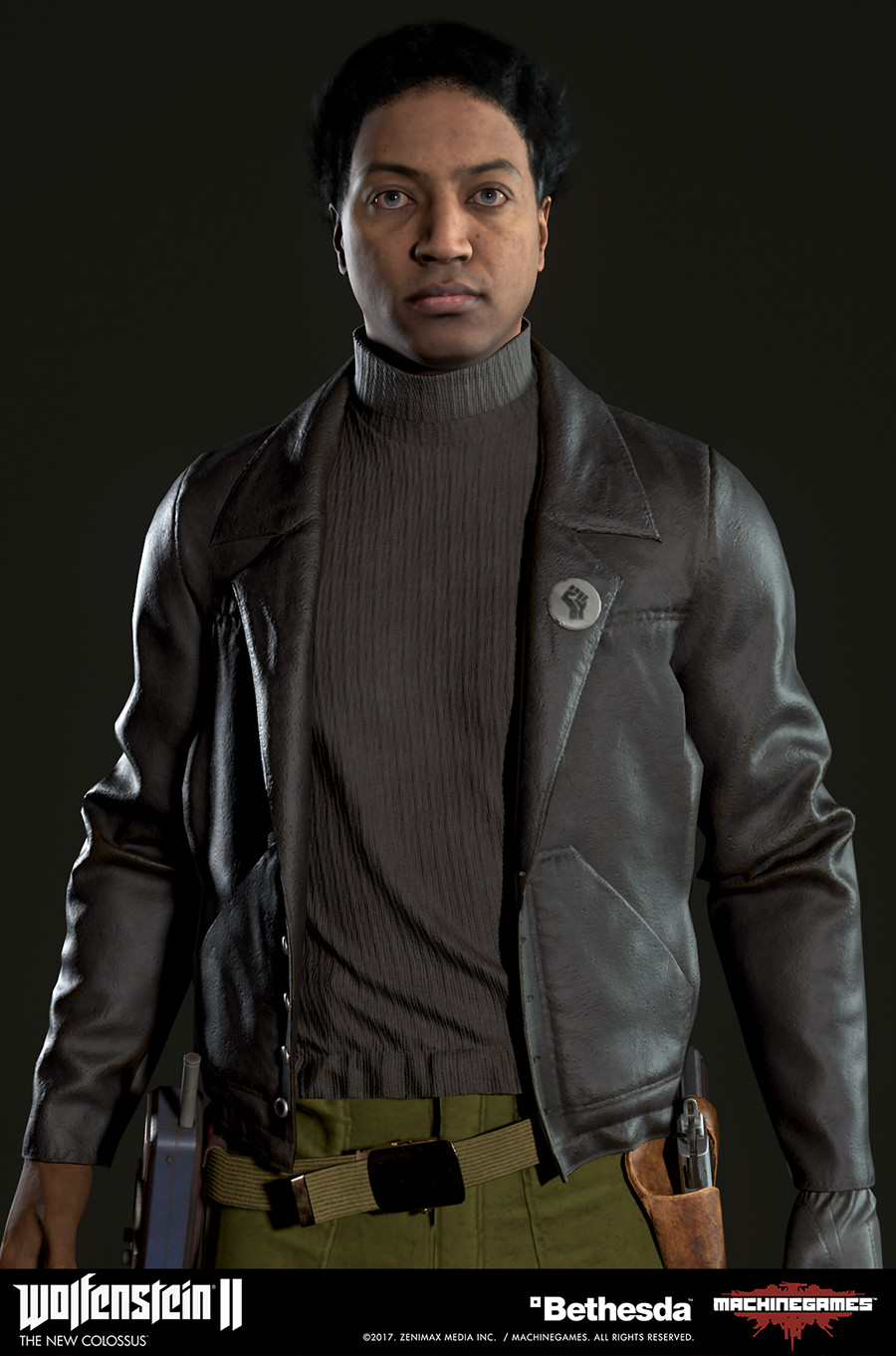 Wolfenstein leather jacket clearance