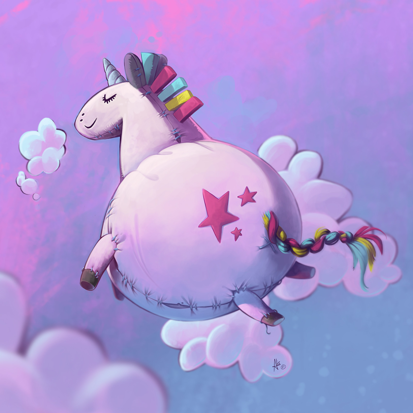 Floating Fluffy Unicorn