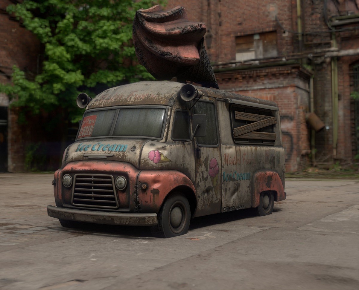 Artstation Post Apocalyptic Ice Cream Truck Jonathan Bogart