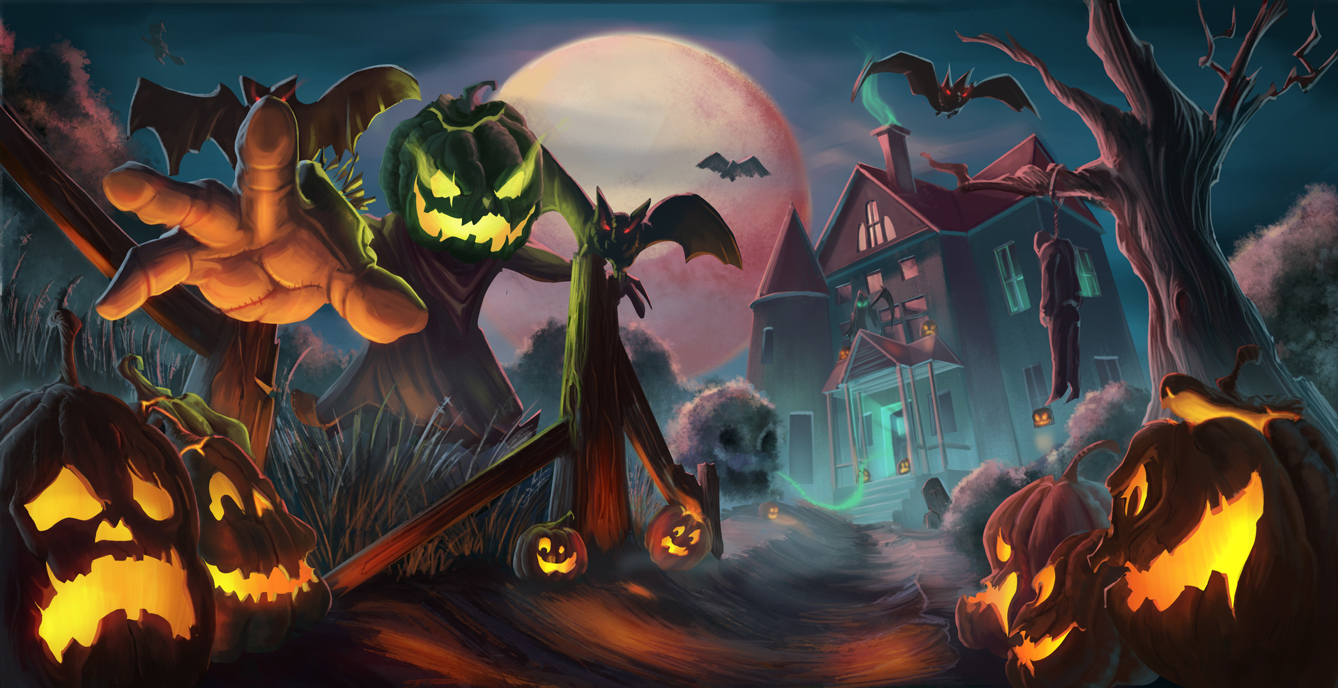 Artstation Halloween Night Lucas Sorrenti