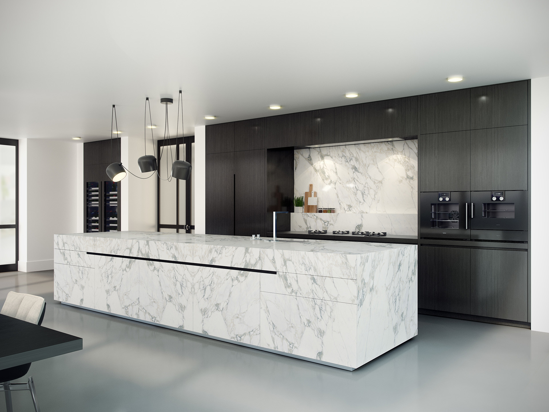 Insanely Gorgeous All White Kitchens - Happy Haute Home Gray and white kitchen,