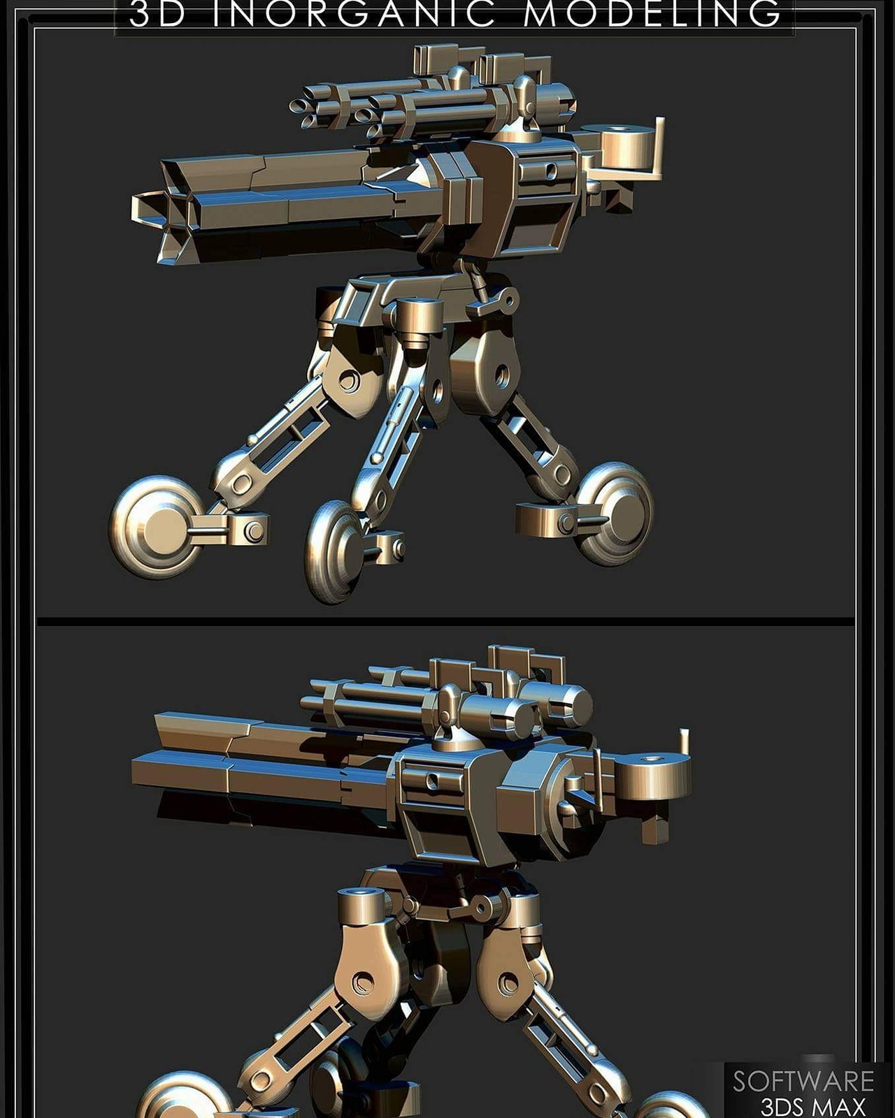 Artstation 3d Mini Robot Gun Anuj Tomar