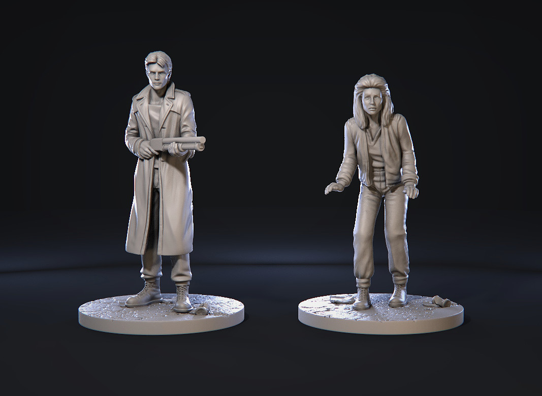 Jamie Phipps 3d Artist Portfolio Sarah Connor Kyle Reese The Terminator The Official Board Game