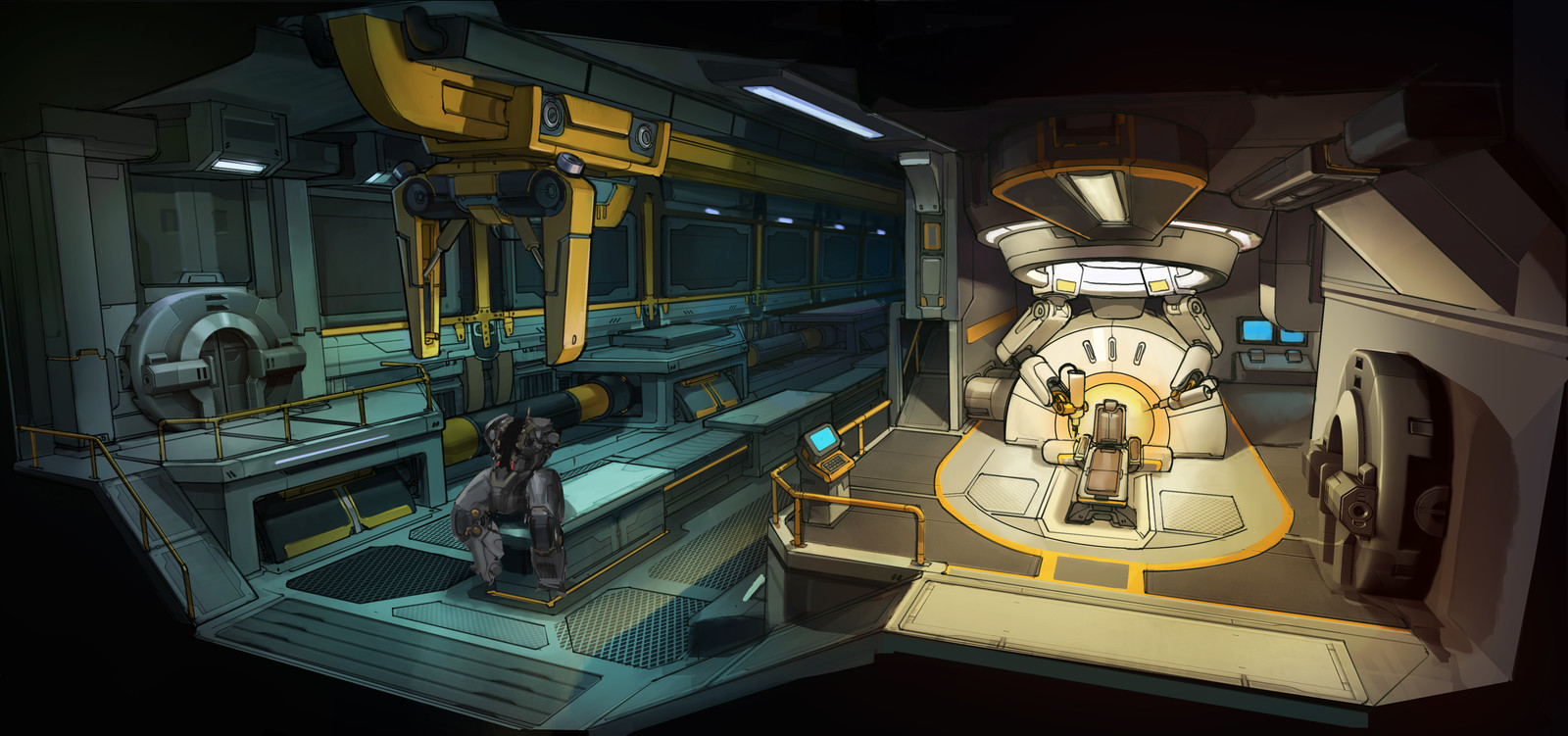 Mech Bay interior
