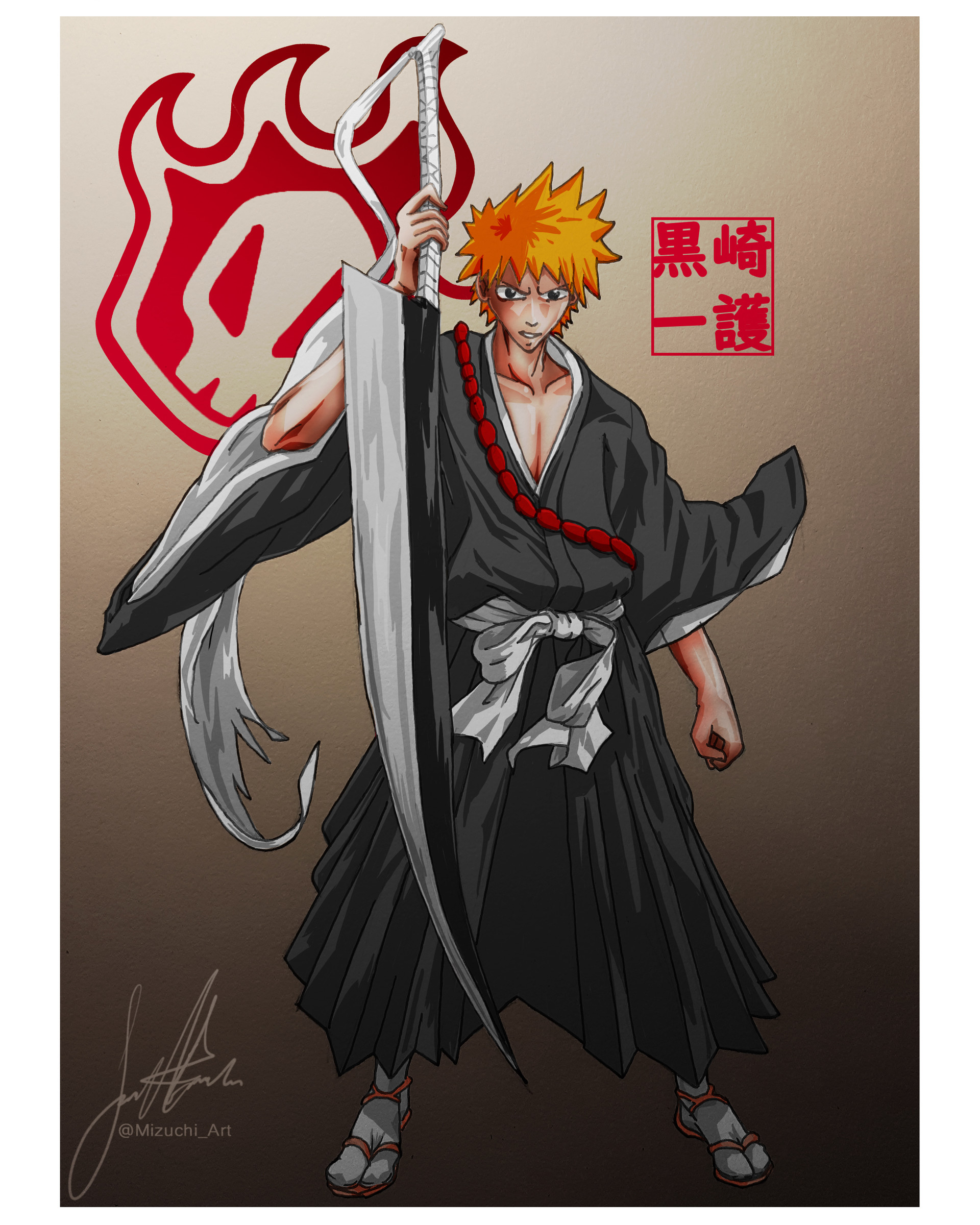 Artstation Ichigo Kurosaki Mizuchi Sensei