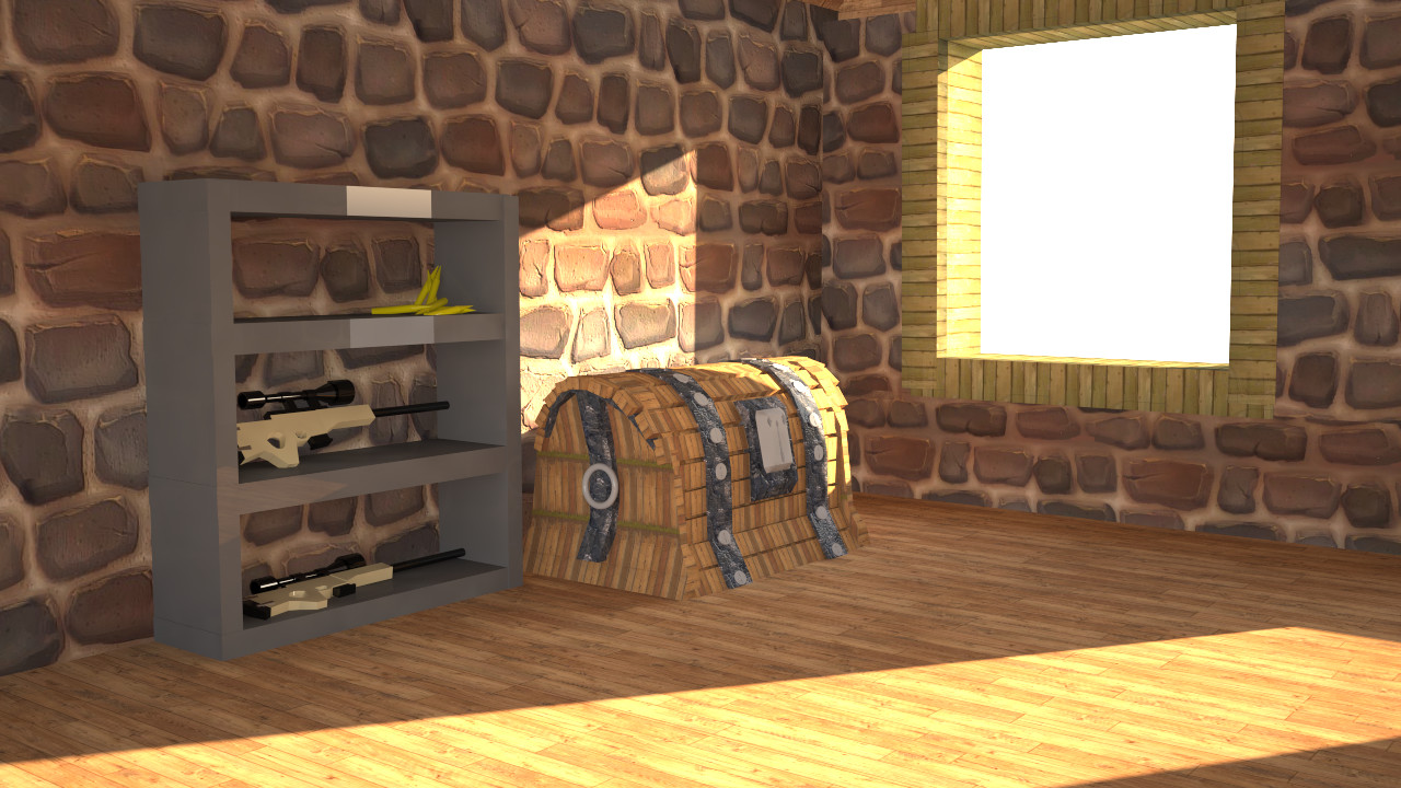 fbr chest in house - cofre fortnite