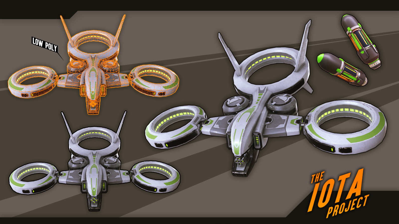 The drone enemy type that I modeled and animated. Final texture pass by Brenton Goodwin.