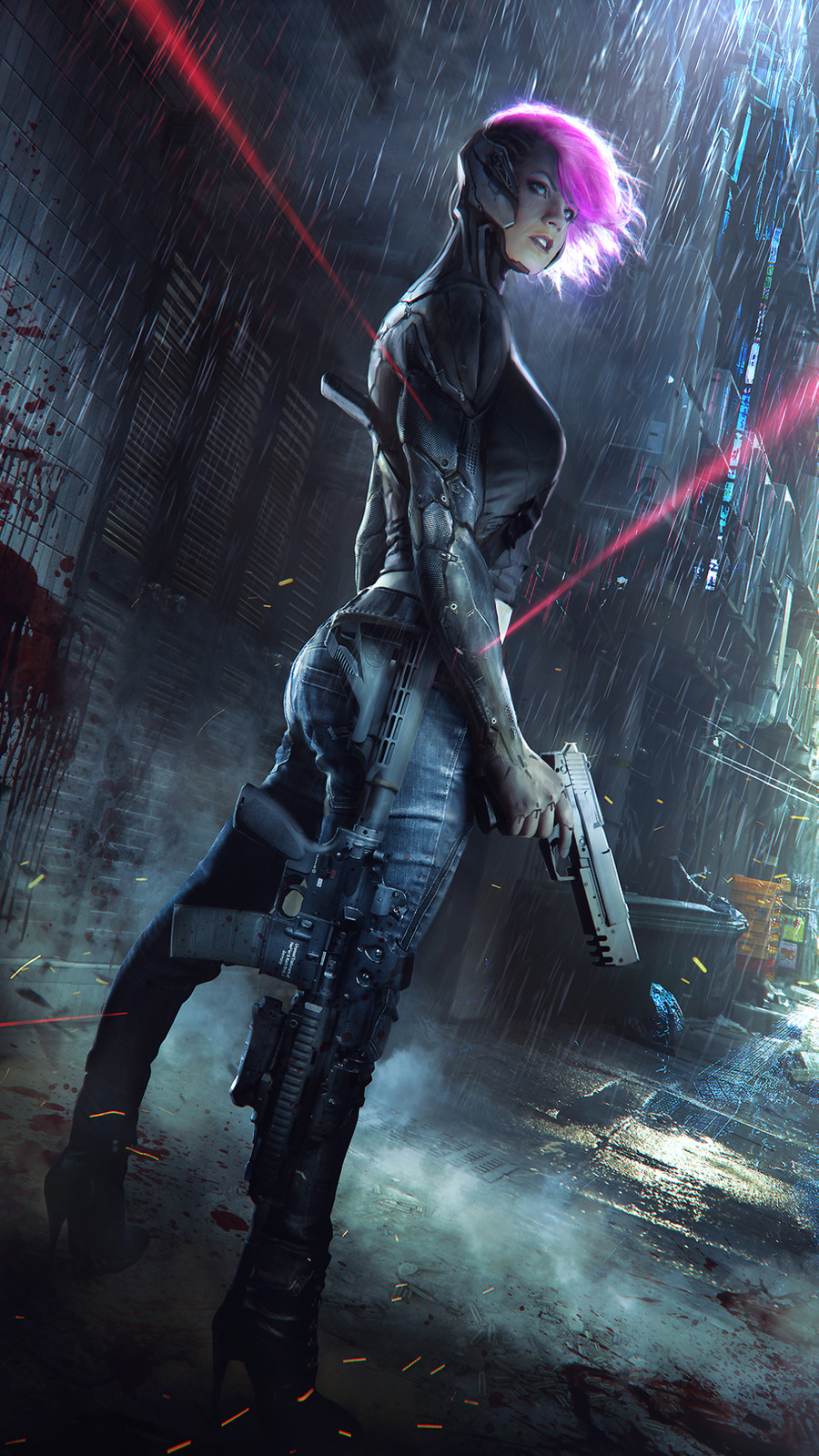 Artstation Sci Fi Badass Girl Soufiane Idrassi