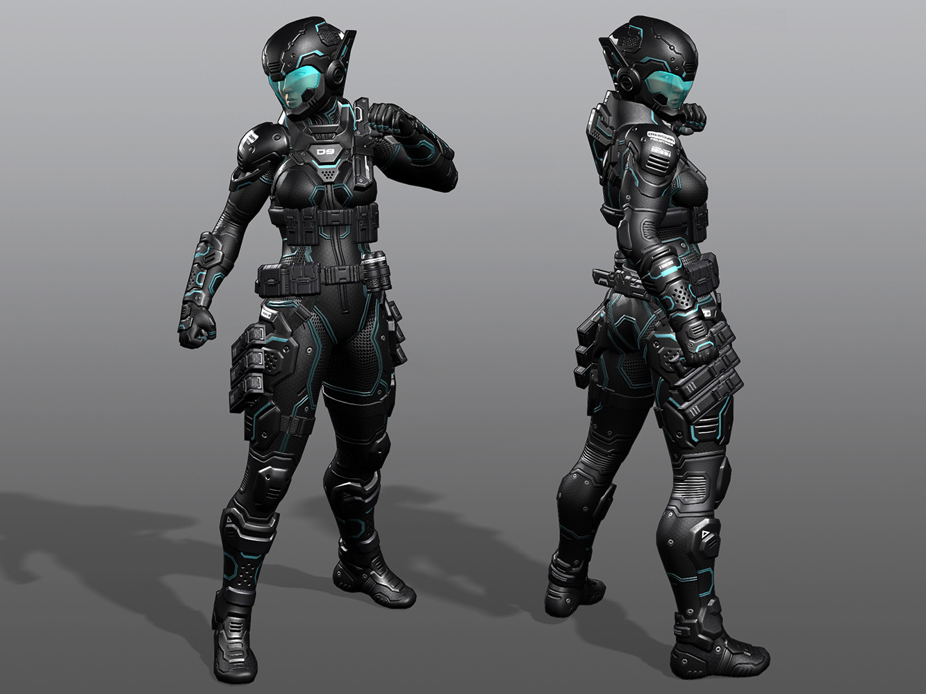 ArtStation - Sci-Fi Armored Female