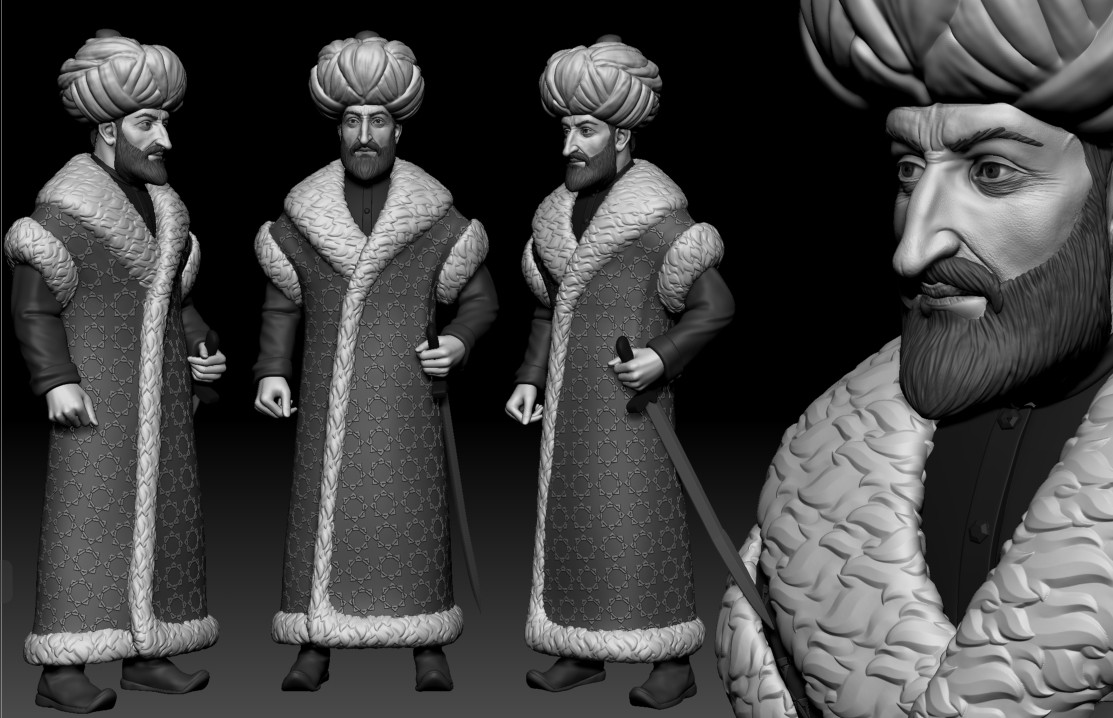 fatih sultan mehmet ottoman emperor 3d