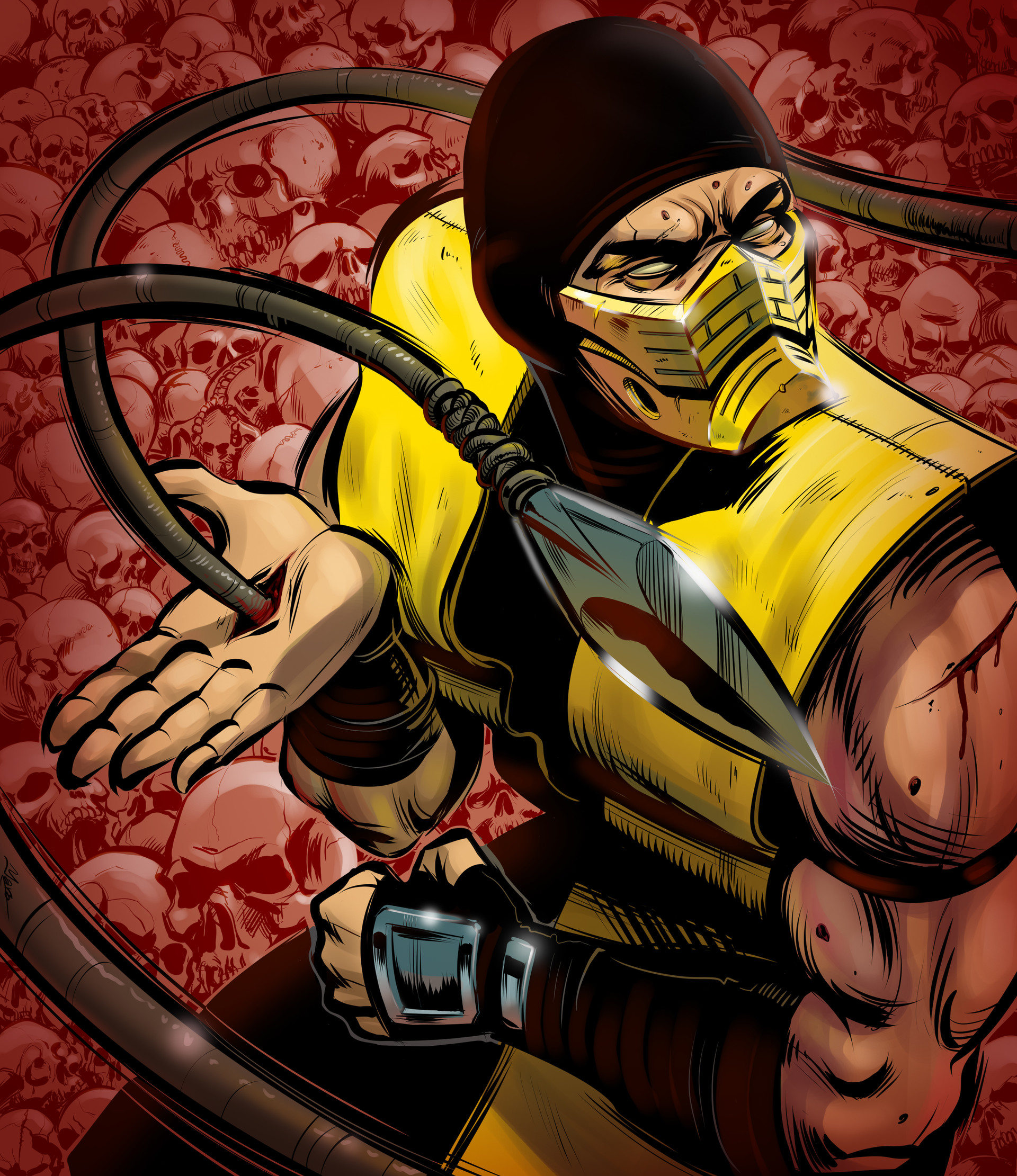 Scorpion Mortal Kombat 11 Art