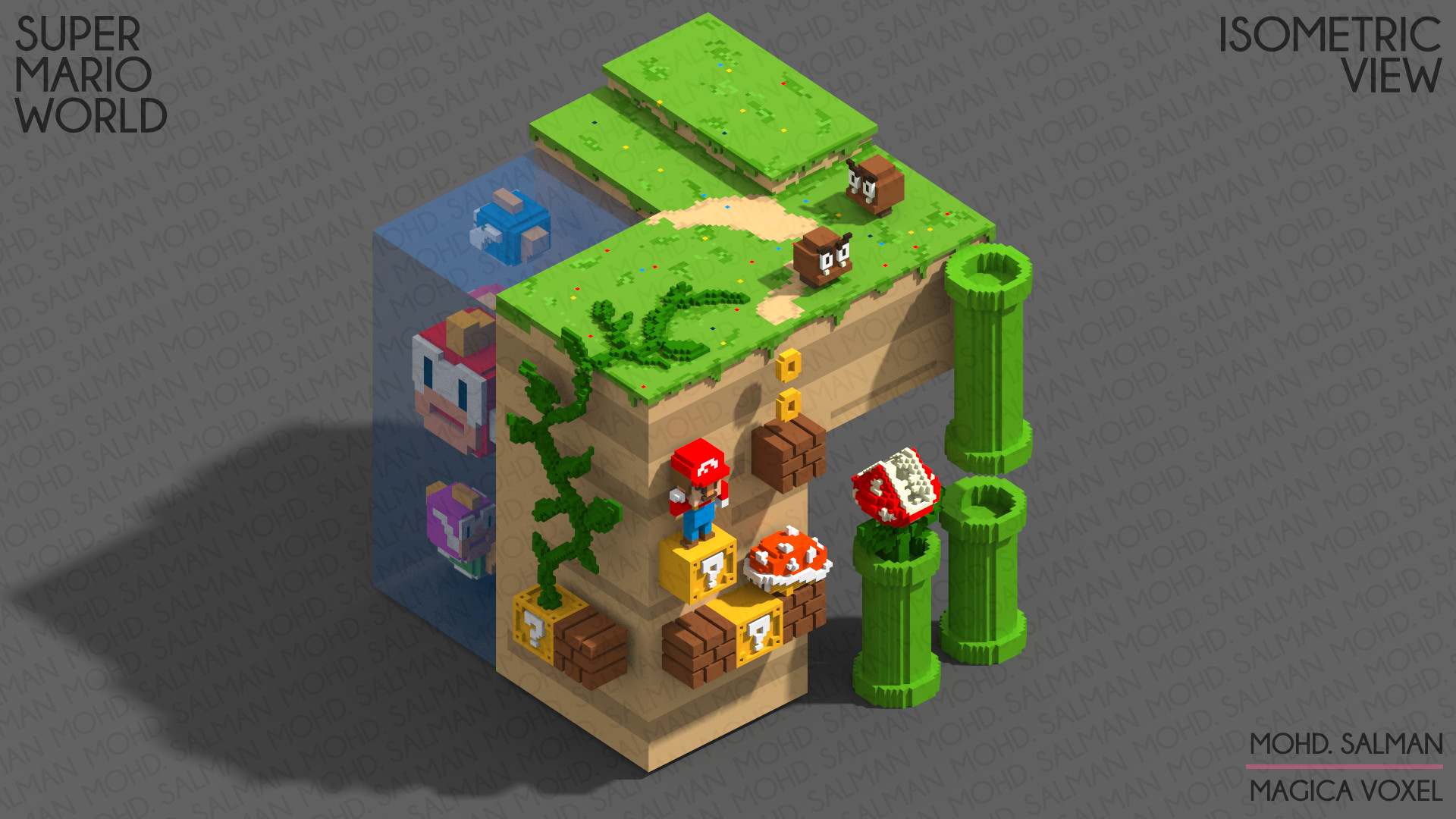 Artstation Super Mario World Magica Voxel Mohd Salman