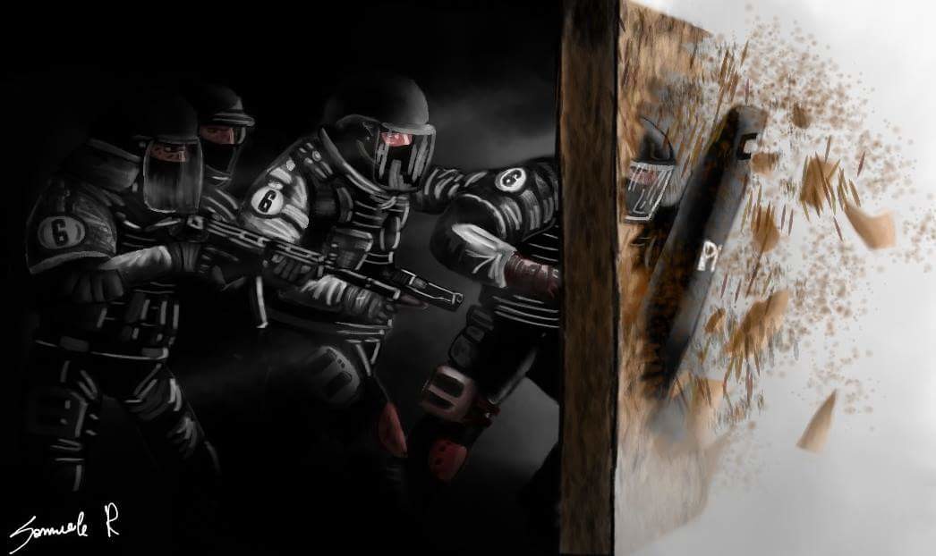 Artstation Rainbow Six Siege Digital Drawing Samuele Ricci