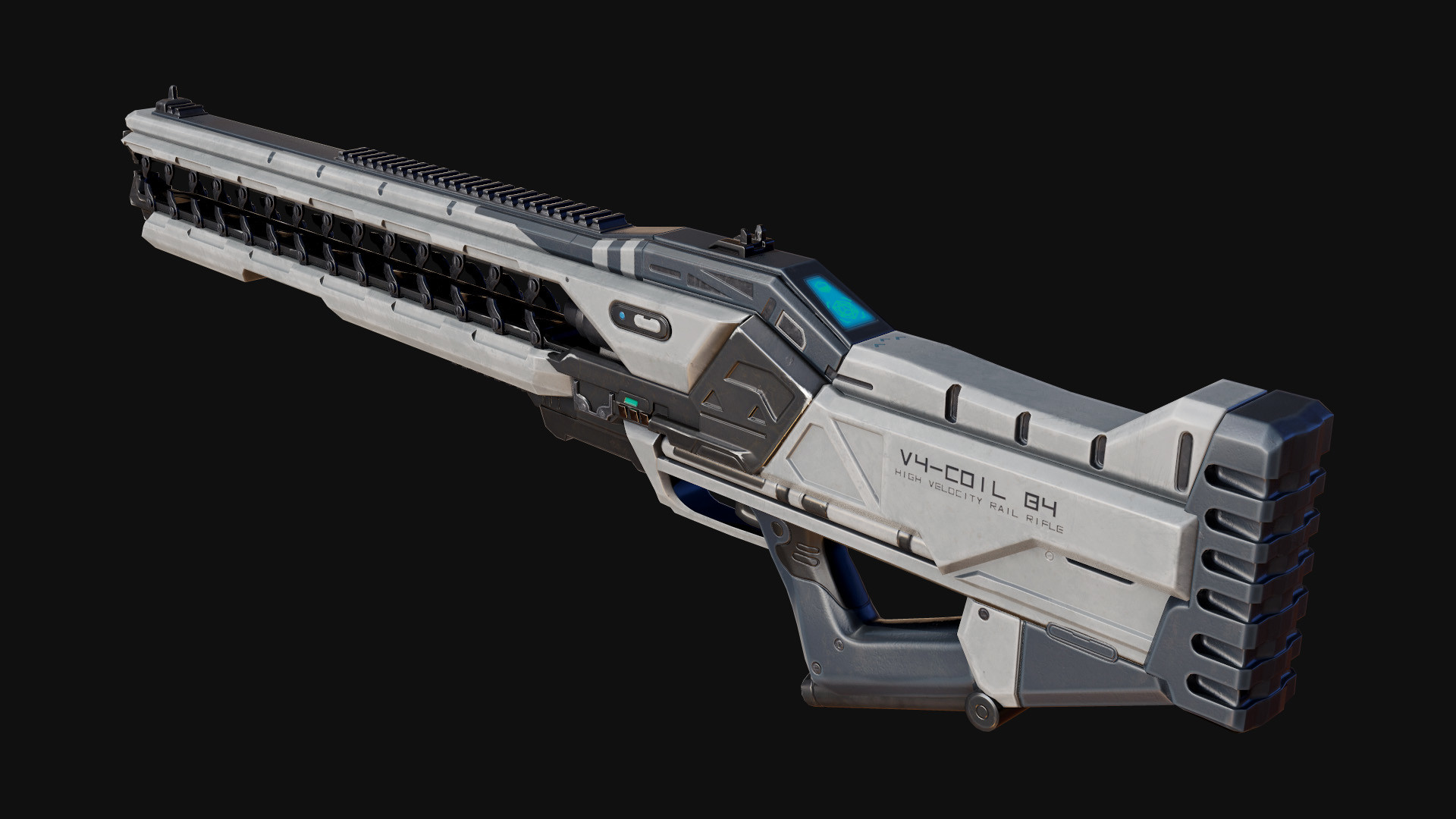 ArtStation - Railgun weapon for Pantropy