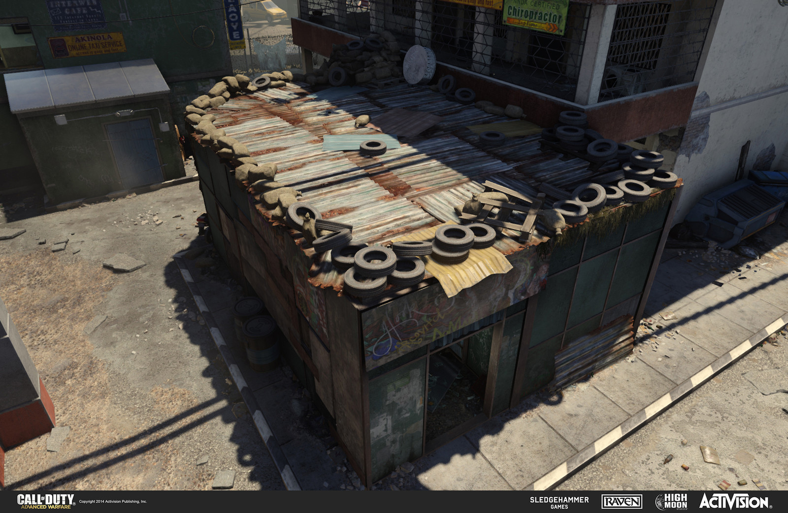 Shanty building geo and set dress created for the multiplayer level Comeback.