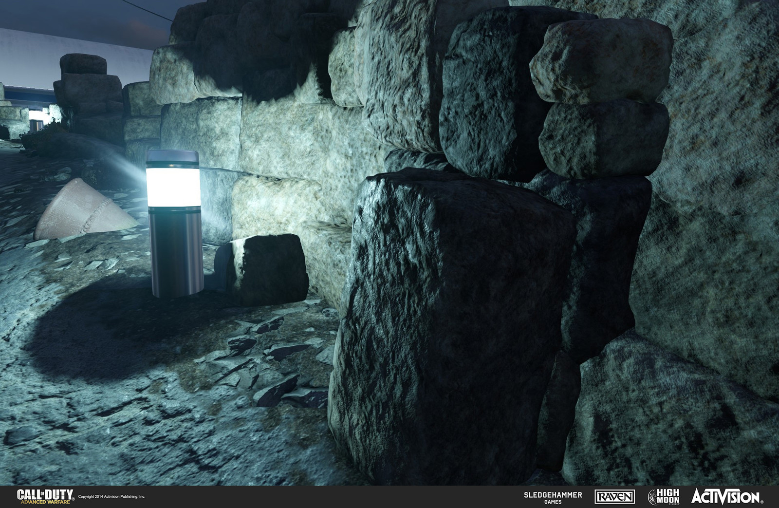 Created rock models and light canister in Terrace. The rocks were done in Z-Brush and the light canister in 3DSMax.
