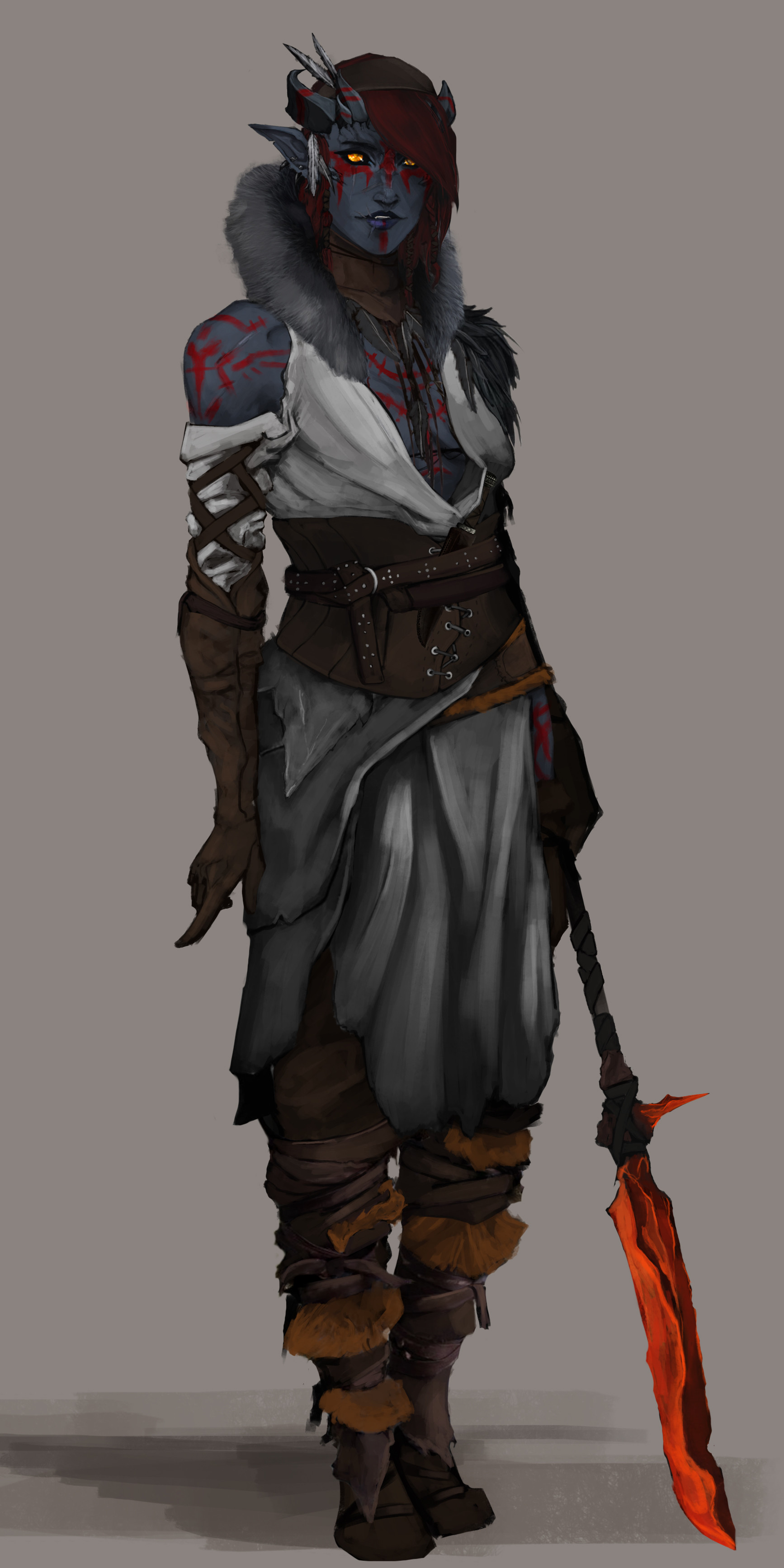 Artstation Tiefling Warlock Concept Nazim Z