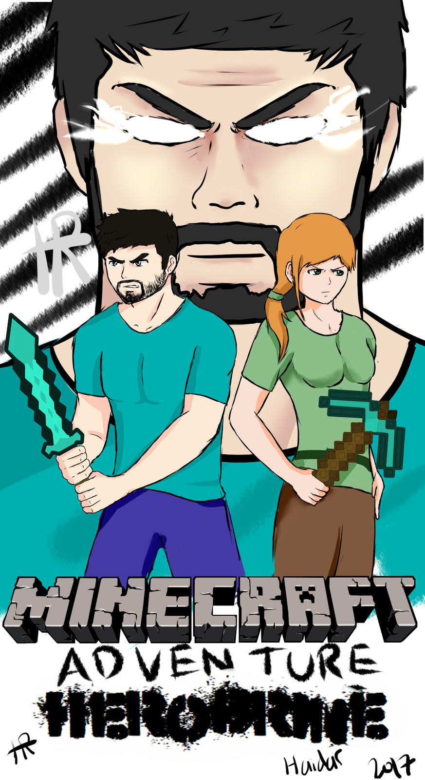 Artstation Minecraft Character Steve Alex Herobrine Hr Gram Studio Minecraft fan art minecraft designs funny gaming memes. artstation minecraft character