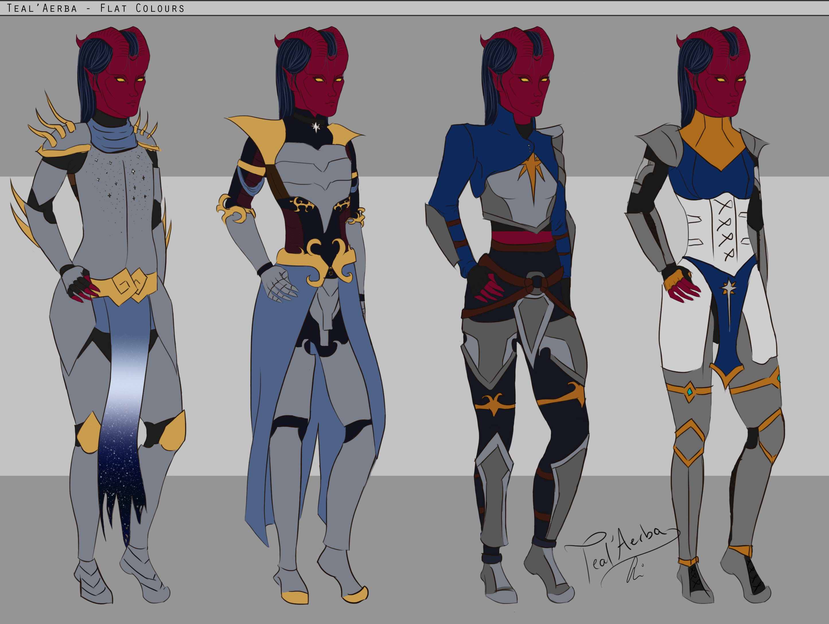 Tiefling Character Design - Base Colour