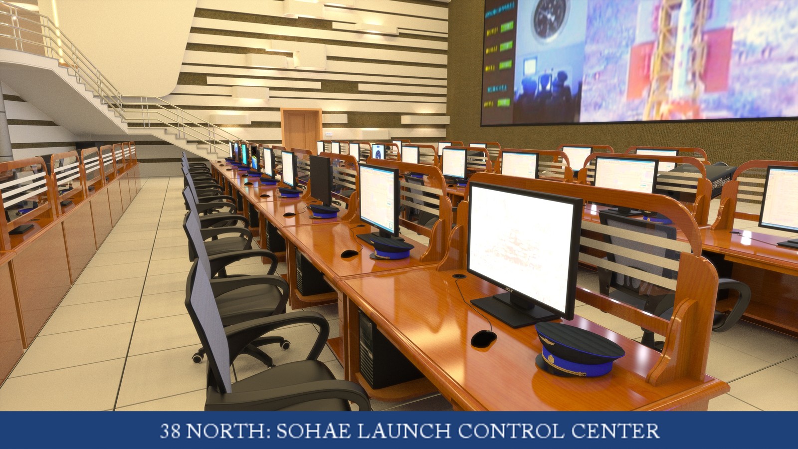 Sohae Satellite Launching Station's Launch for 38 North
Control Room 03
Model by Nathan J Hunt/Edited &amp; Rendered by Duane Kemp
Project for 38North

Read the story here:
http://www.kemppro.com/KP-3D-Sohae-Launch-Control-Room-WIRED-Magazine.html 