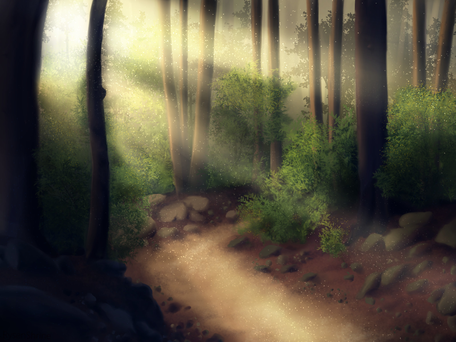 Artstation Forest Pathway Lex Ruiz