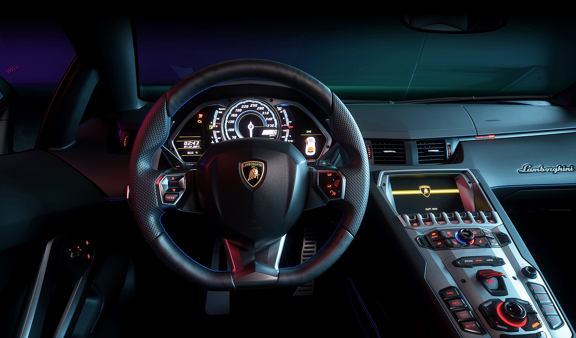 ArtStation - Lamborghini Aventador Interior | CGI