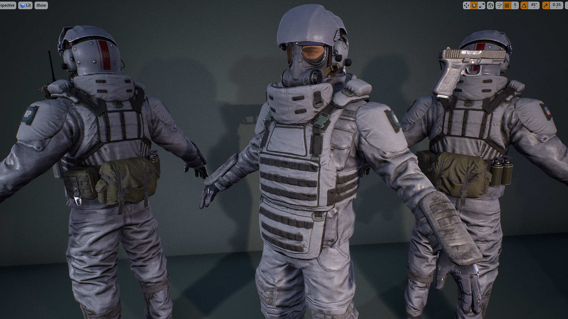 Artstation Heavy G Soldier And Free Pistol Asset Alex Ponomarev