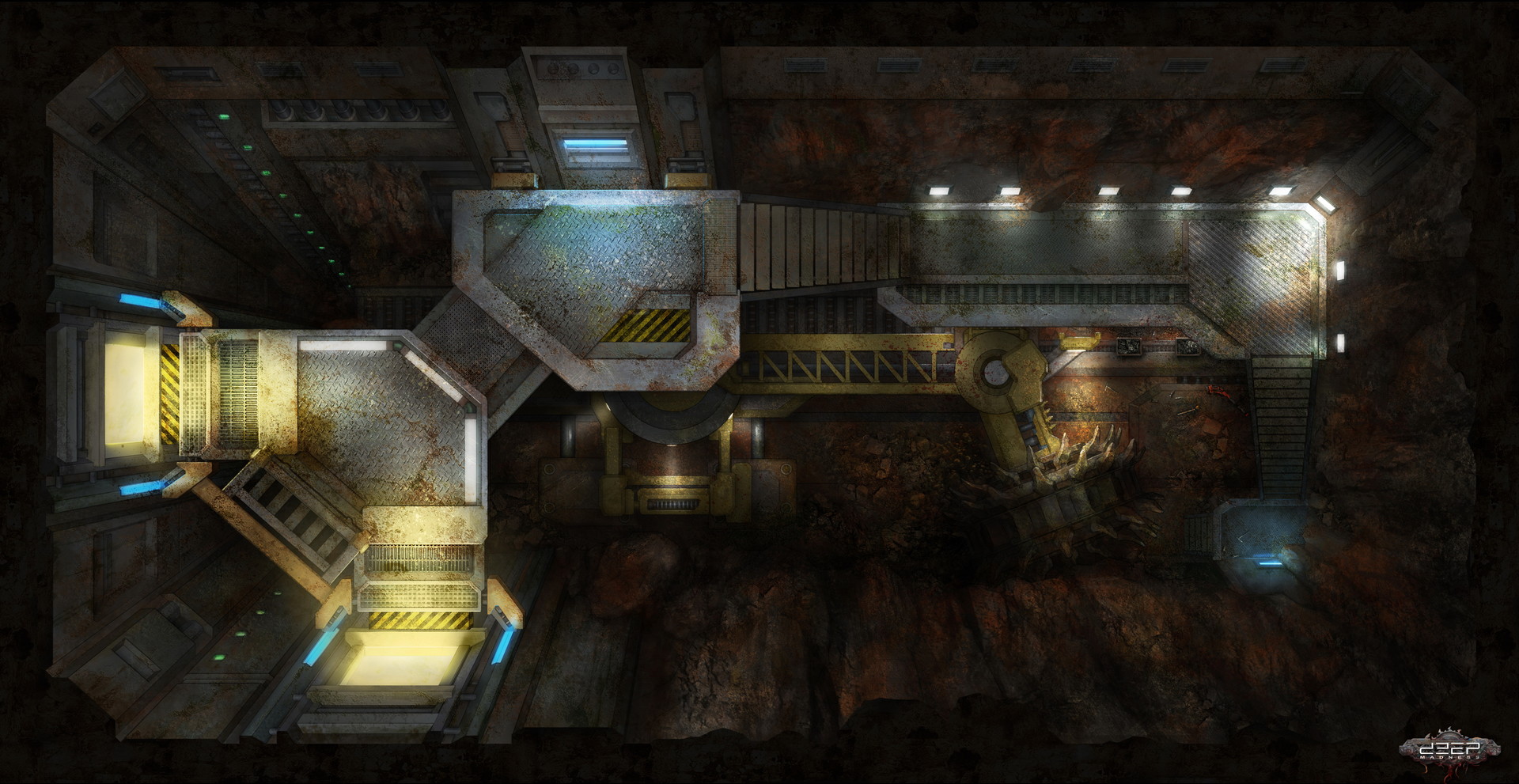 Earl Lan Map Design For Board Game Deep Madness Mine